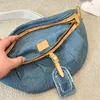 Denim midjepåse plånbok designer bumbag unisex crossbody väska bältes påse kort mynt handväska bröstväska kvinnor klassisk bokstav hand väska blixtväska axelhandväskor