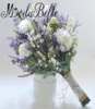 Lilas lavande violet Bouquet de mariage artificiel pour les mariées 2017 fleurs artificielles Bouquets de mariée Trouw Boeket ModaBelle6787659