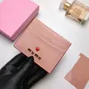 Porte-cartes de marque cœurs, sac à cartes pour filles, portefeuille Ultra fin rose, couverture douce pour femmes