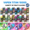 Nuovi Puffs Vape Vapen Titan vape desechable 10000 10K Puff 650mAh Batteria ricaricabile 20ml Preriempito Vapes ricaricabili Tornado 12000 sigaretta elettronica Spedizione UE