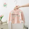 Pullover 2023 Kids Cardigan Sweater voor meisjes jassen boog gebreide meisje kinderen bovenkleding kleding voor meisjes lente kleding 1-5 jaar H240508