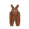 Hosen 9m-36m Baby Boy Girl Hosen Cord-Jumpsuit für Baby Casual Spring Kleinkind Overalls Girls Jungen lässig Playsuit Hosen 2023 H240508