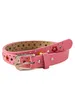 Girls hollow flowers belt children metals needle buckle PU leather belts kid pants waistband girls waist strap 80-100cm Z6759