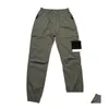 Calças masculinas calças dos homens primavera outono nova marca retro jogging leggings cor sólida calça mti grande bolso macacão calças a01 gota deli dhtal