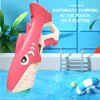 Sand Play Water Fun Shark Water Gun Electric Pistol Shooting Toy Gun Full Automatic Summer Pool Beach Toy For Kids Children Boys Girls Adul Kid GiftLF