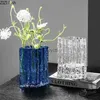 Wazony przezroczysty lodowca szklana szklana hydroponika kwiaty garnki Dekoracja biurka Układ kwiatowy