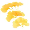 Fausses fleurs décoratives, feuilles de Ginkgo, vigne artificielle jaune, décor de gloire du matin, fournitures de feuilles de fête