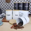 3st Sugar Tea Coffee Jar Metal Kitchen Lagring Canister Round Square Candy Biscuit Loose Tea Leaf Containers Box With Covers 240116