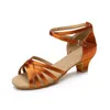 High quality arrival wholesale girls kids / child / kids ballroom tango salsa latin dance shoes low heels shoes 240116