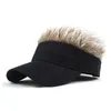 Ball Caps 2023 Baseball Cap with Spiked Hairs Wig Baseball Hat with Spiked Wigs Men Women Casual Concise Sunshade Adjustable Sun Visor YQ240117