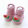 Çocuk Çoraplar Yenidoğan Bebek Kızlar için Anti Slip Bebek Kız Erkekler Sonbahar Kış Karikatür Bebek yürümeye başlayan bebek 0-3T H240508 için uygun