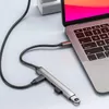 كابلات الكمبيوتر من سبائك الألومنيوم نوع C Hub 5 في محول واحد مع نقل بيانات USB 2.0 وشحن PD 60W مثالي للمكتب