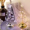 Luz noturna de ferro Árvore de Natal de cristal Luz estrela pentagonal Árvore de cristal Artesanato decorativo 24 caixas grandes, 48 caixas médias e 96 caixas pequenas