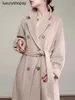 Projektant Maxmaras Cashmere Coat Womens Wool Płaszcze Hepburn Styl owsiany kolor 101801 Płaszcz damski średnia sylwetka sylwetka podwójnie piersi wełna wełna wełniana wełna