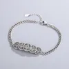 Link Bracelets Foyuan Silver Color Korean Edition 레트로 만든 오래된 청동 동전 팔찌 네트워크 빨간 작은 장식품 간단한 보석