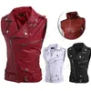 Casual PU Heren Vest Winterjas Turn-Down Vesten Dikker Warme Jas Mouwloze Lederen Kleding Mannelijke Kleding XXL 240116