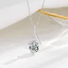 Pendentif Colliers Collier en argent sterling Herringbone Zircon pour femmes Mode Clavicule Chaîne De Mariage Bijoux Cadeau