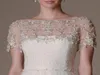 Bling Luxury Wedding Jackets Rhinestones Shiny Beading Bridal Bolero Wrap Capes Short Sleeve Wedding Dress Custom Made8263243