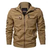 Jaktjackor Multi Pocket Men's Pilot Militär Taktisk jacka Våren Hösten Manlig utomhusridning Klättring Vandring Thin Coat Tops 6xl Big