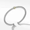 David Yuman – Bracelet de bijoux de créateur Xx, à la mode et populaire, en fil torsadé de 4mm, pièce à main à boule ronde