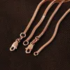 MIQIAO 925 Sterling Silver Chopin Chain Platinum Rose Gold Color Long 40 45 50 55 60 65 70 80 CM Wide 1.6 MM Men Women Necklace 240117