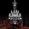 European New Chandelier Bedroom Branch Villa Duplex Building Hall Banquet Hotel Clubhouse Luxury Crystal Candle Pendant Light