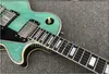 Chitarra elettrica LP personalizzata Colore azzurro impiallacciatura in acero Top Tastiera in ebano Hardware cromato Finitura lucida Guitarra Spedizione gratuita