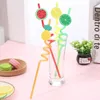 Engångskoppar Straws Toyvian Colored Drinks Drinking Curly för Bar Birthday Wedding Party Decoration 4st