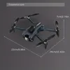 Drone pliable sans balais A9 Pro, flux optique 2.4G, avec double objectif, caméra aérienne professionnelle WIFI, petite taille avec tête Servo