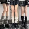 Chaussettes tricotées pour femmes, 42cm, douces, Jk Lolita, longues, couvre-pieds Y2k, pour filles, noir et blanc, chauffe-bras, Leggings japonais