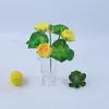 Decorative Flowers 7 Heads 30CM Lotus Leaves Flower Artificial Bouquet Set PU Fake Home Shop Decoration