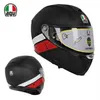 Casque de découverte intégral en fibre de carbone Agv ouvert pour hommes et femmes, casque de course de moto anti-buée couvert de sécurité quatre saisons YL90