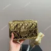 Мини -CF Bag Designer Женщины мешок металлические текстура зеркало кожаная сумка на плече мини -лох лак