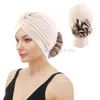 Fleur Turban nouvelles femmes mode foulard grande fleur Hijabs indien chapeau dame beauté et soins capillaires casquette chimiothérapie casquette Turbante