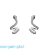 2024 New Age Jewelry Designer Snake Shaped Cool Wind Exaggerate Personality Micro Set Earrings S925 Silver Needle Funny Net Red Ear