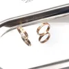 Ring Tiff Designer Kvinnor Toppkvalitet med originalboxringar T outplånlig ring Kvinnlig alfabet Roman siffra Rose Gold Jewelry Titanium Steel Ring