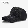 Ball Caps COKK Sequin Rhinestone Baseball Cap Women Snapback Hats For Women's Cap Adjustable Baseball Hats Bone Casquette Dad Hat Female YQ240117