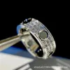 Desginer Cartera Kajia Black Nail Full Sky Star Ring for Men and Women Couples Light Luxury Personality Ring Fashion Trendy Full Diamond