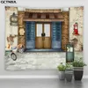 Landschap Muur Hangend Tapijt Ltaly Landelijk Kleine Stad Straat Architectuur Retro Stijl Achtergrond Decor Hippie Slaapkamer Deken 240117