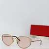 Nuevo diseño de moda gafas de sol tipo ojo de gato 0300S marco de metal estilo simple y popular gafas protectoras UV400 para exteriores versátiles