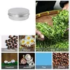 Aluminum Tin Jar Round Cans Cosmetic box with Lid Metal Tins Food Candle Containers Screw Tops for Crafts Foods Storage