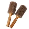 1pc Professional Salon Hair Brush Round Boar Bristle Comb Hairdressing Curling Brushes Barber Straightening 240116