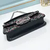 Chain Flap Bag Women Shoulder Crossbody Purse Designer Handbag Purse Fashion Full Water Diamond Letter Buckle Interior Genuine Leather Top Quality Clutch