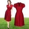 Women039s Vintage Style Vintage 1940er Shirtwaist Trompete Abendkleid Kleid Swing Skater Prom Kleider 2050421