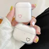 Custodie per cellulari Custodie per auricolari in TPU morbido per Airpods Pro 3 Cover protettiva trasparente per Airpods 1 o 2 Scatola di ricarica per fiori a forma di cuore carino Capas YQ240117