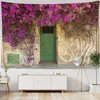 Tapeçarias Jardim Flor Avenida Paisagem Tapeçaria para Sala de estar Quarto Decoração de Parede Pendurado Fundo Boho Cobertor