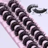 False Eyelashes 10 pairs of Russian striped eyelashes DD curly 3D reusable fluffy false extension Q2404251