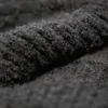 Maden Ретро тяжелая пряжа-поло вязаный свитер мужской черный теплый толстый джемпер осень-зима брендовый дизайнерский пуловер большого размера 240117