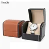 PU Leather Arc Watch Box Box Jewelry Holder Box Single Slot Slot Fox for Women Men Fashion Single Multi Use Watch Box 240117