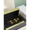 Designer Jóias Cleef Van Four Leaf Clover Pulseira Luxo VAN Clover Designer Pulseira Pérola 4 Folhas 18K Ouro Laser Marca Pulseira Charme Pulseiras Colar Brincos D